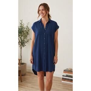 Cardon Short Sleeve Shirt Dress XL